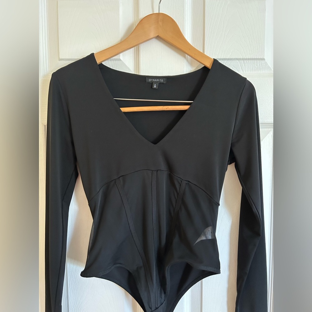 dynamite half mesh body suit